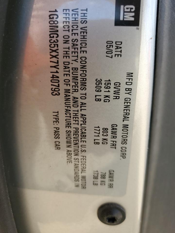 2007 SATURN SKY