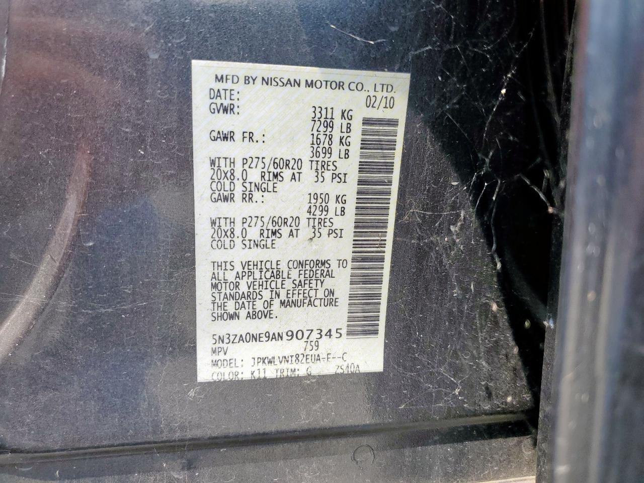 2010 INFINITI QX56 BASE