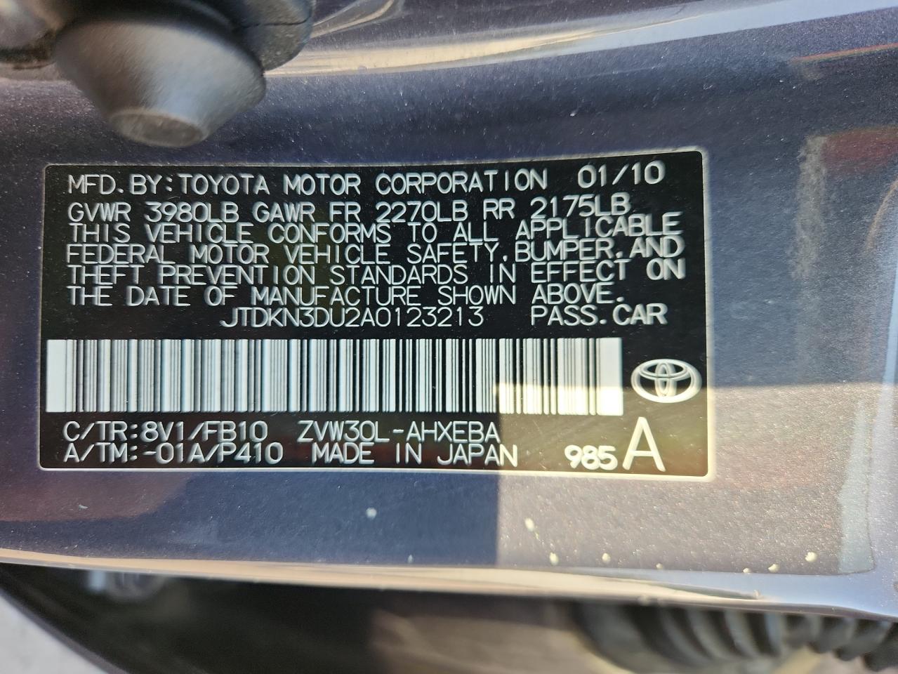2010 TOYOTA PRIUS