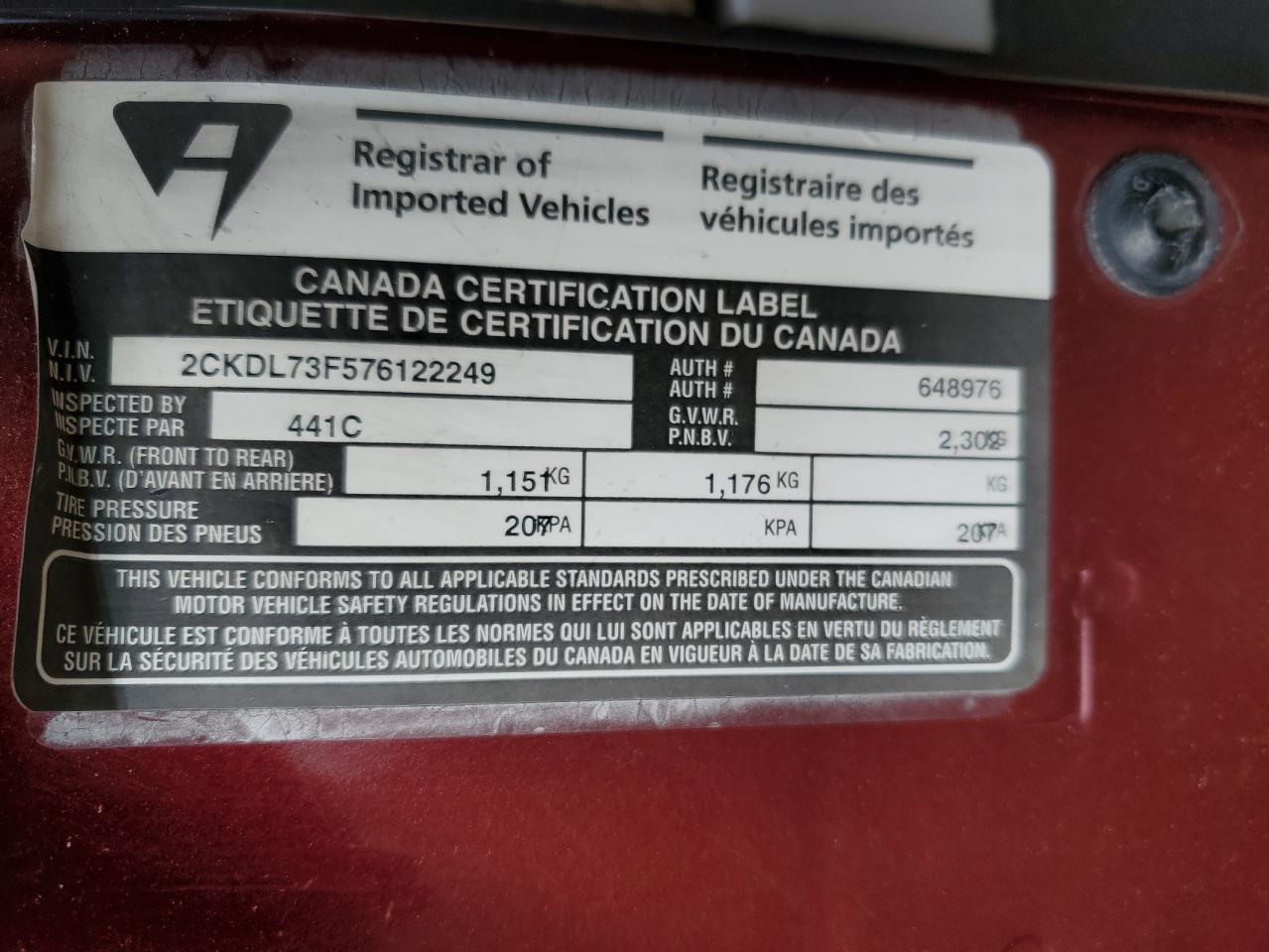 2007 PONTIAC TORRENT