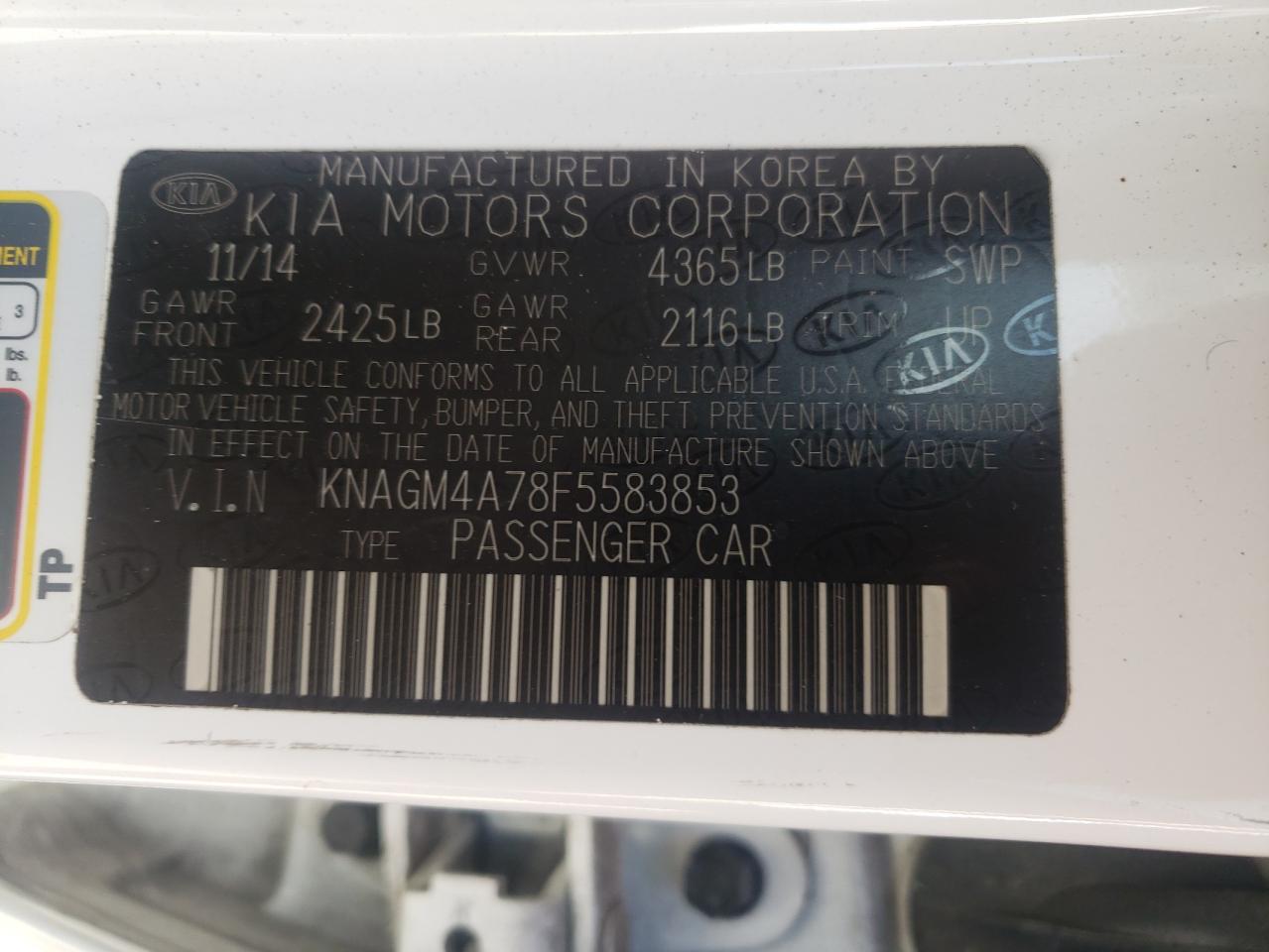 2015 KIA OPTIMA