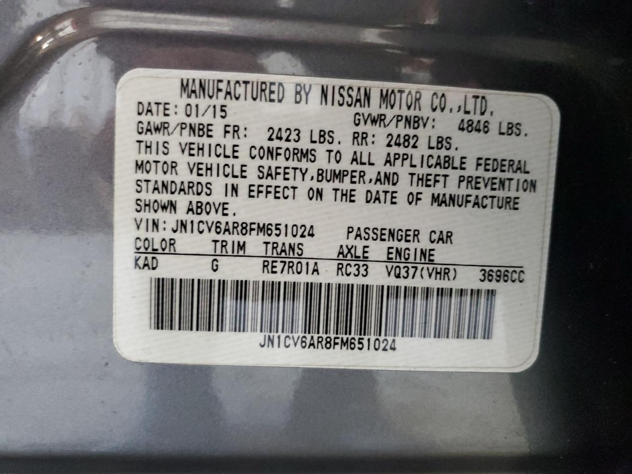2015 INFINITI Q40