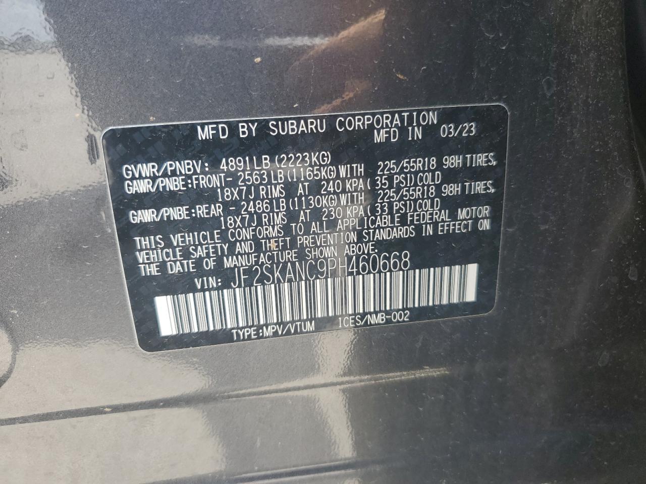 2023 SUBARU FORESTER