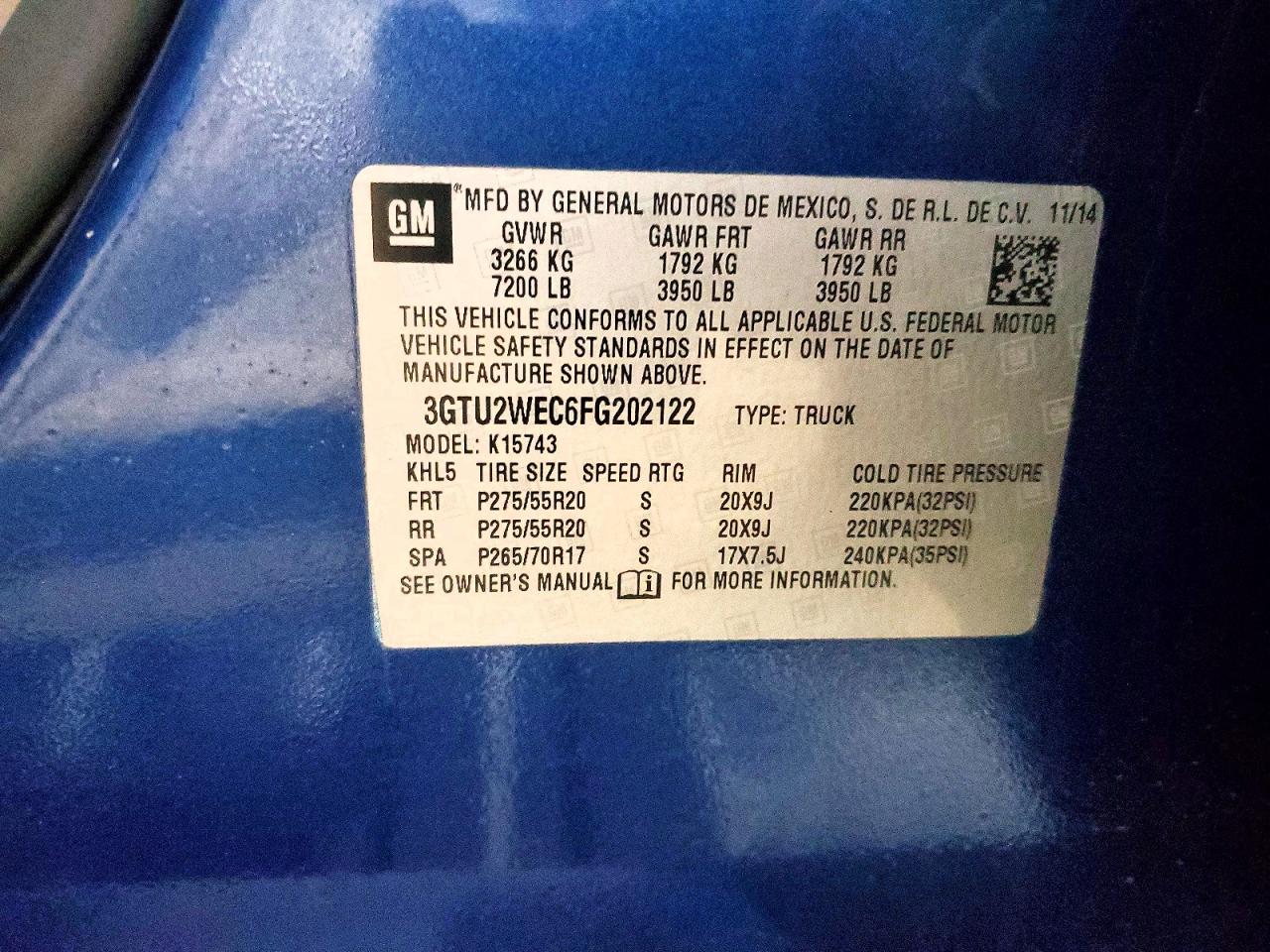 2015 GMC SIERRA