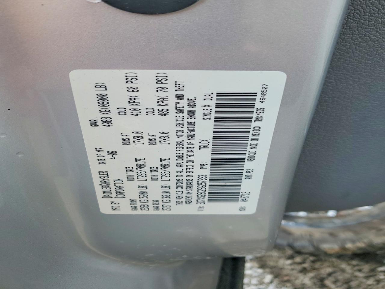 2006 DODGE RAM 2500