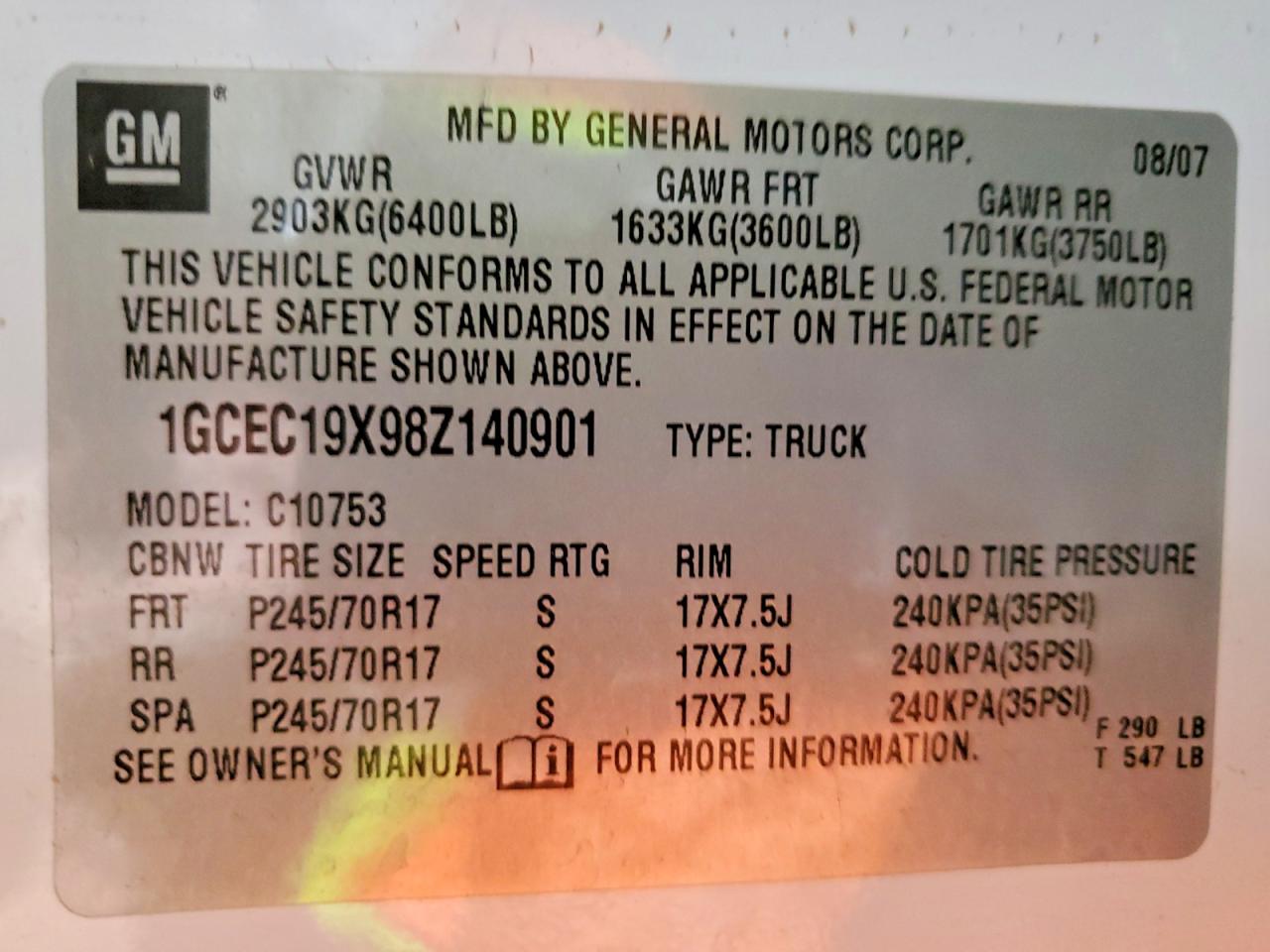 2008 CHEVROLET ALL Models