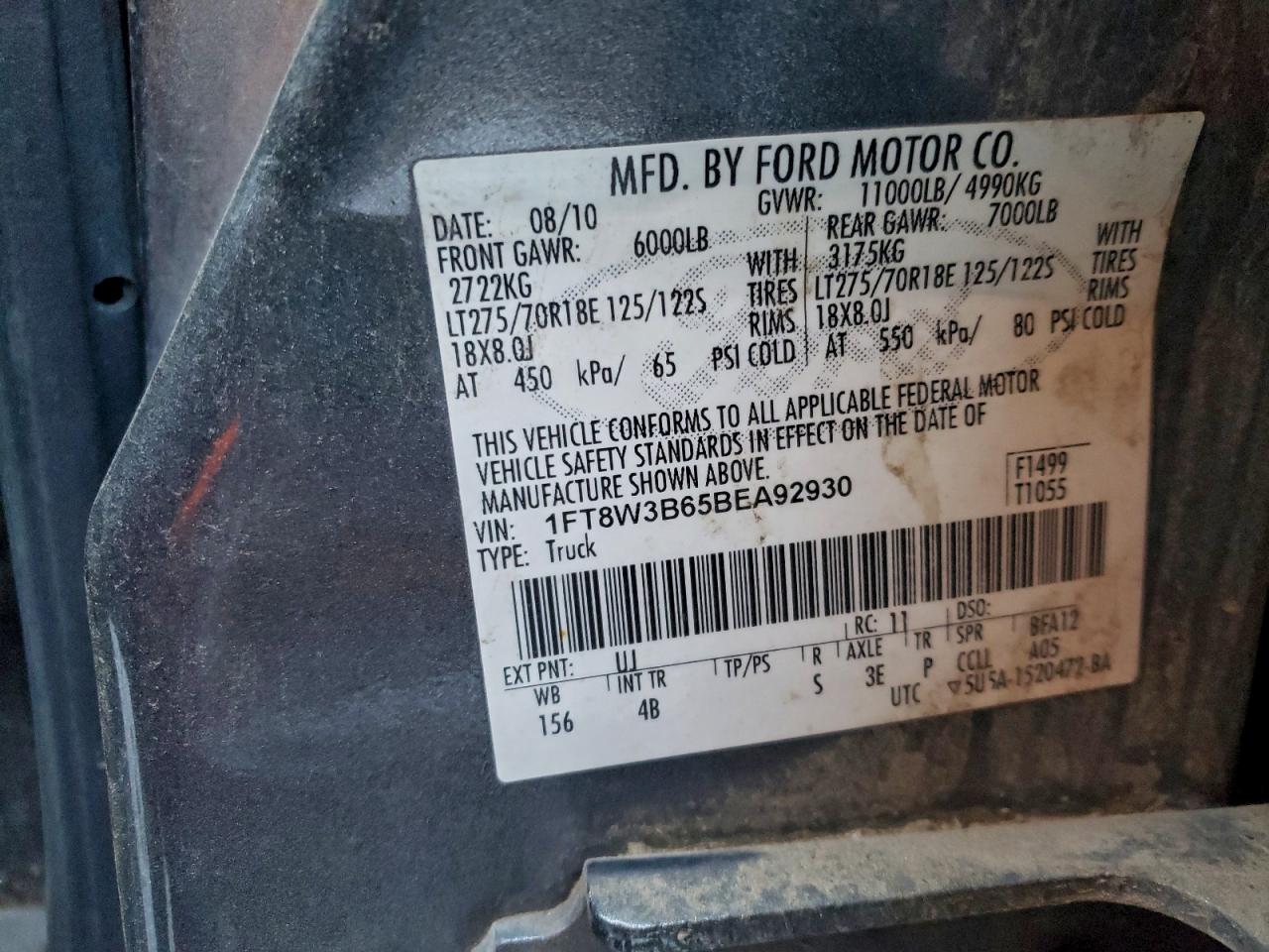 2011 FORD F350