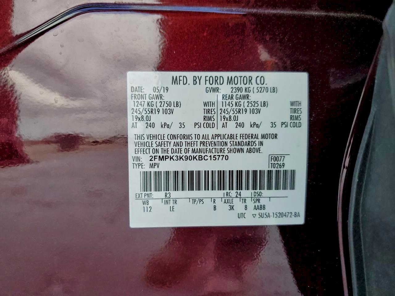 2019 FORD EDGE