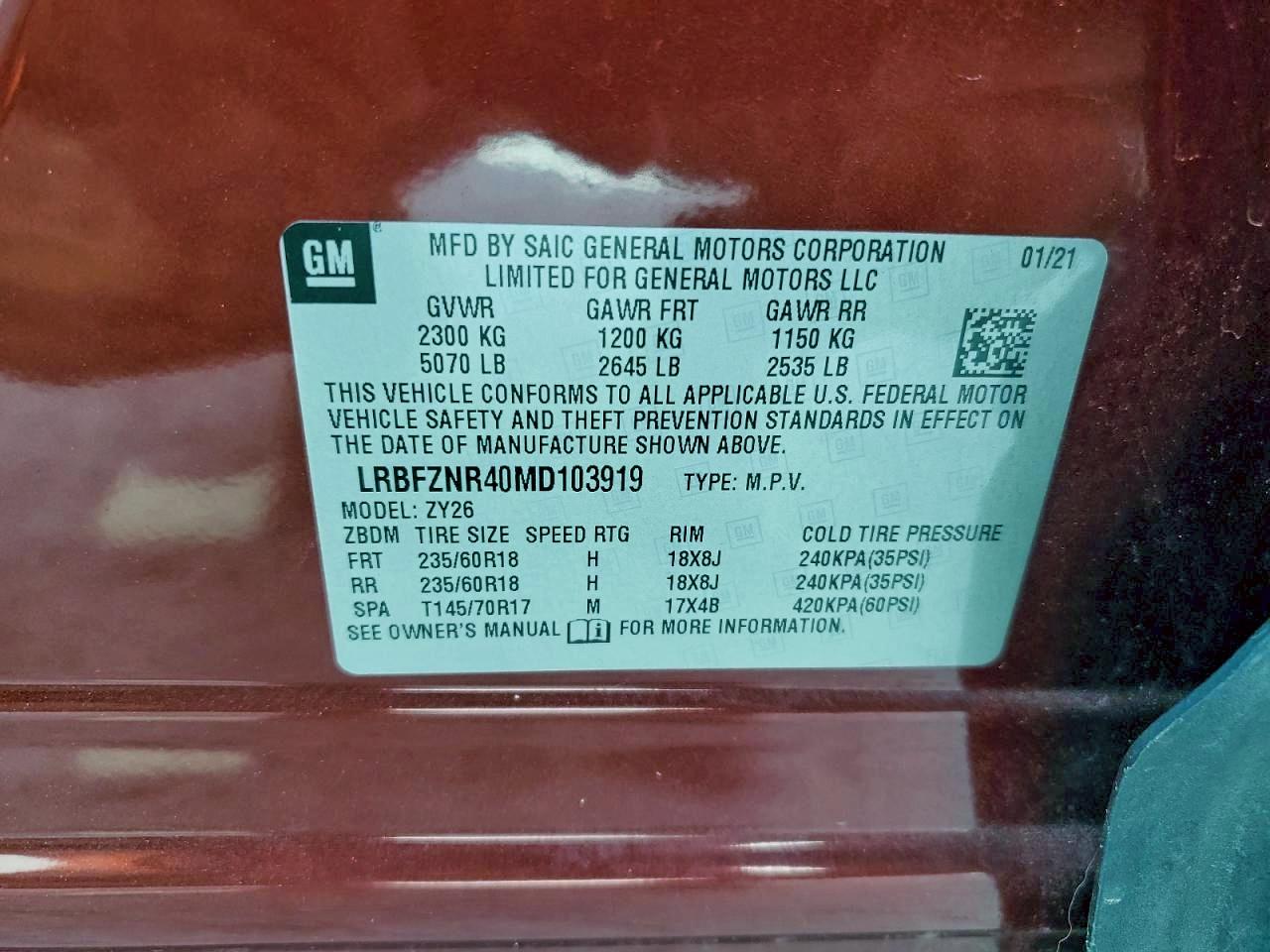 2021 BUICK ENVISION