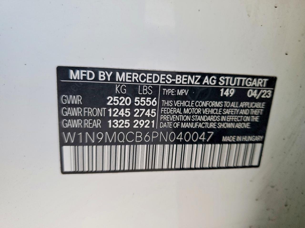 2023 MERCEDES-BENZ EQB 250+