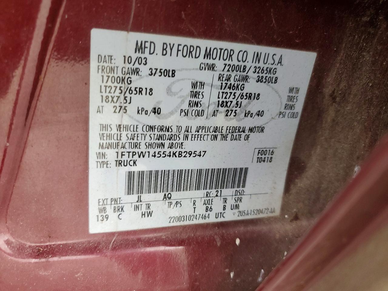 2004 FORD F-150