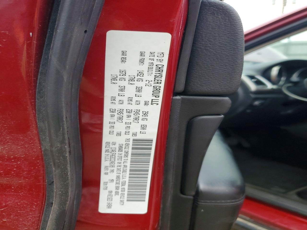 2012 JEEP GRAND CHER