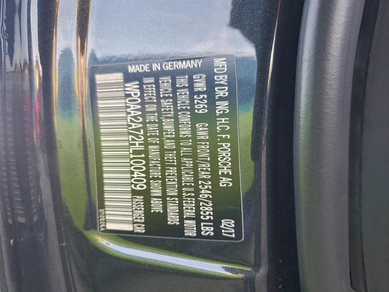 2017 PORSCHE PANAMERA