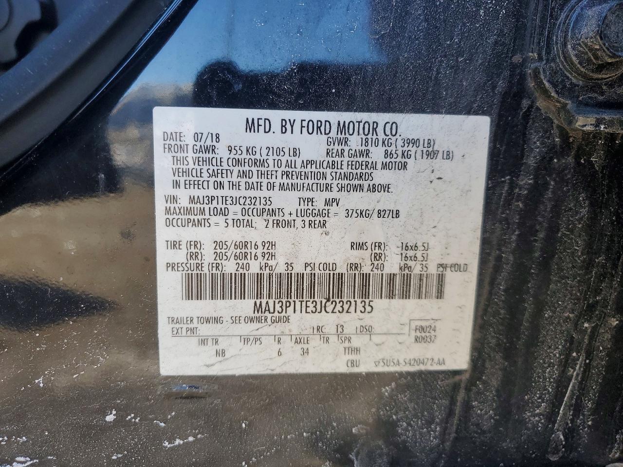 2018 FORD ECOSPORT