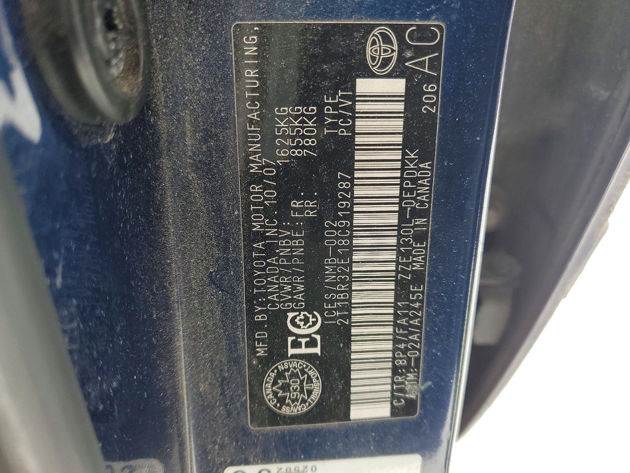 2008 TOYOTA COROLLA
