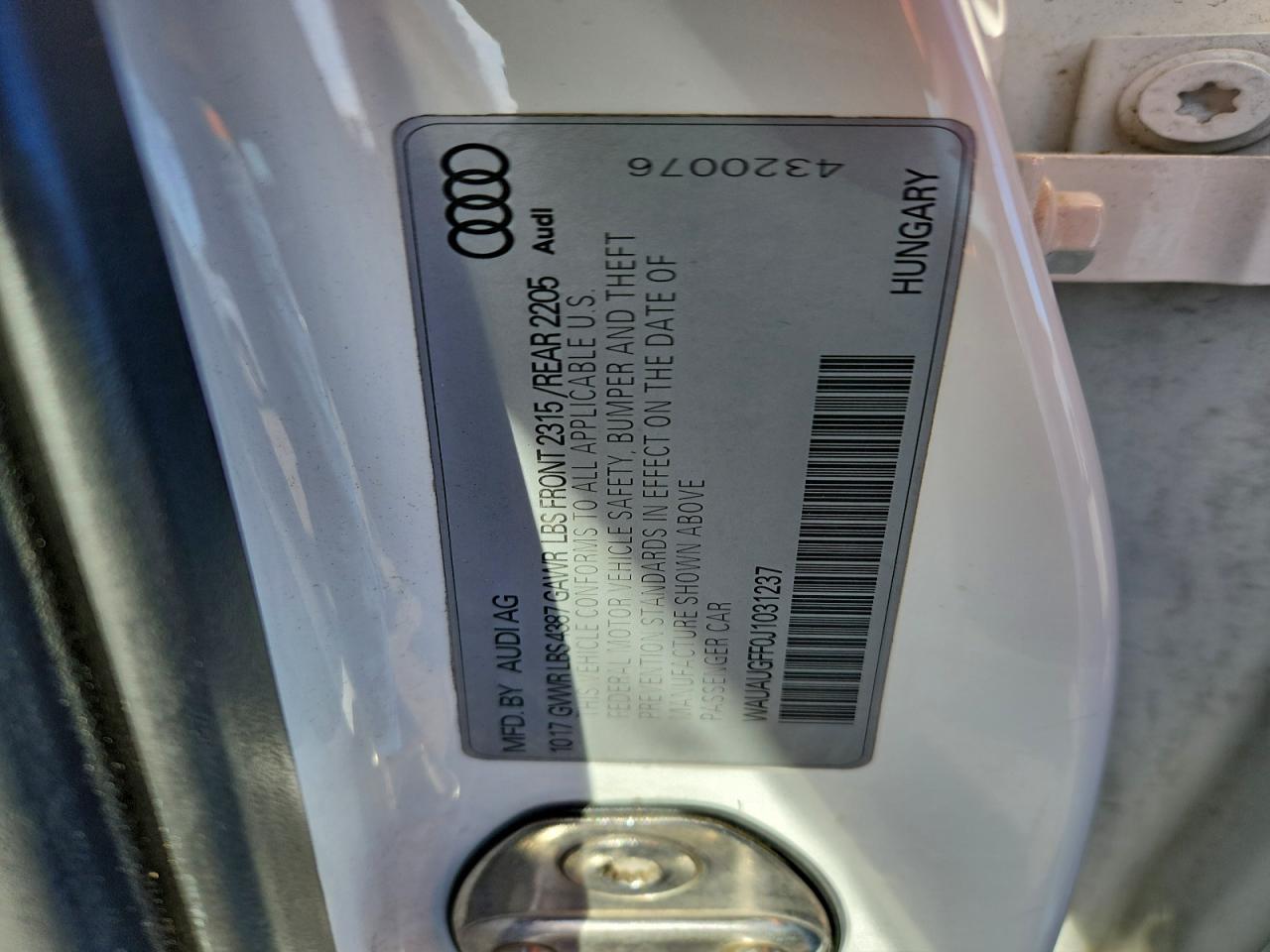 2018 AUDI A3