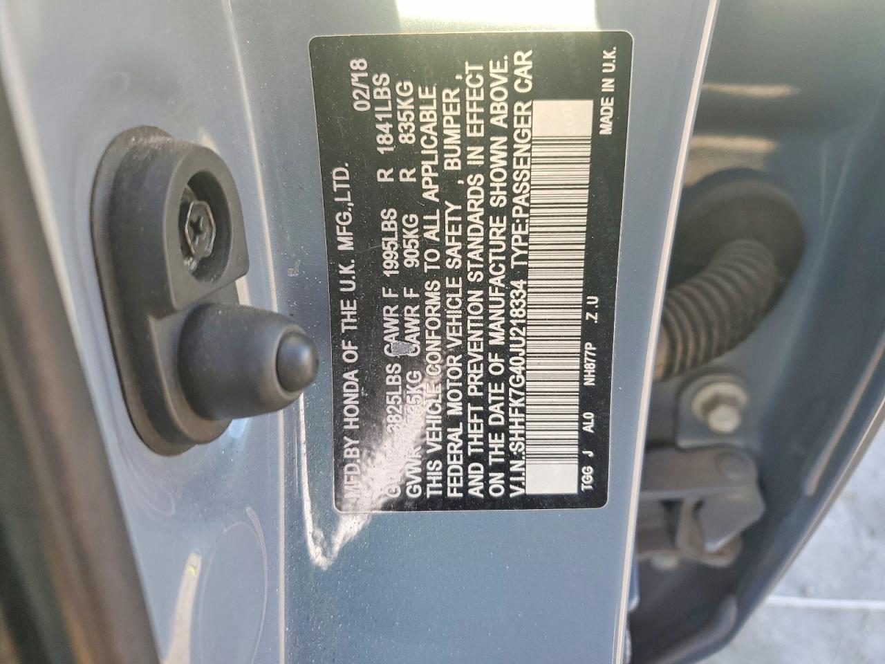 2018 HONDA CIVIC