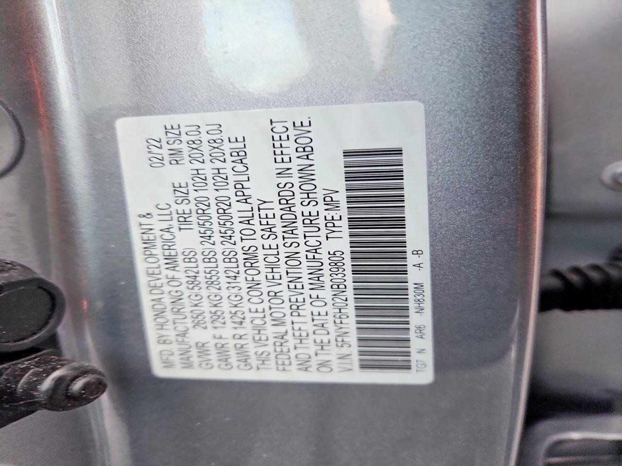 2022 HONDA PILOT
