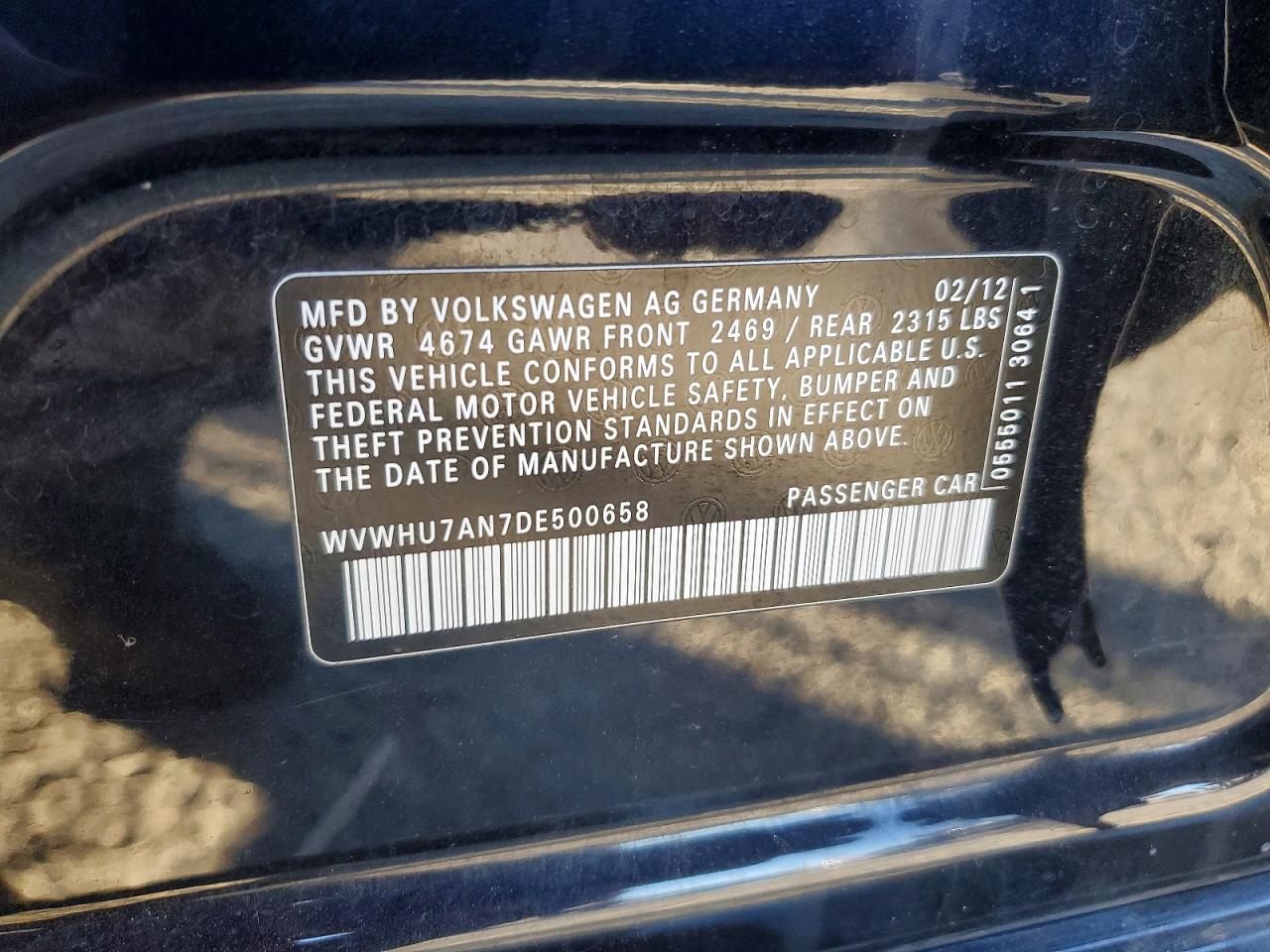 2013 VOLKSWAGEN CC