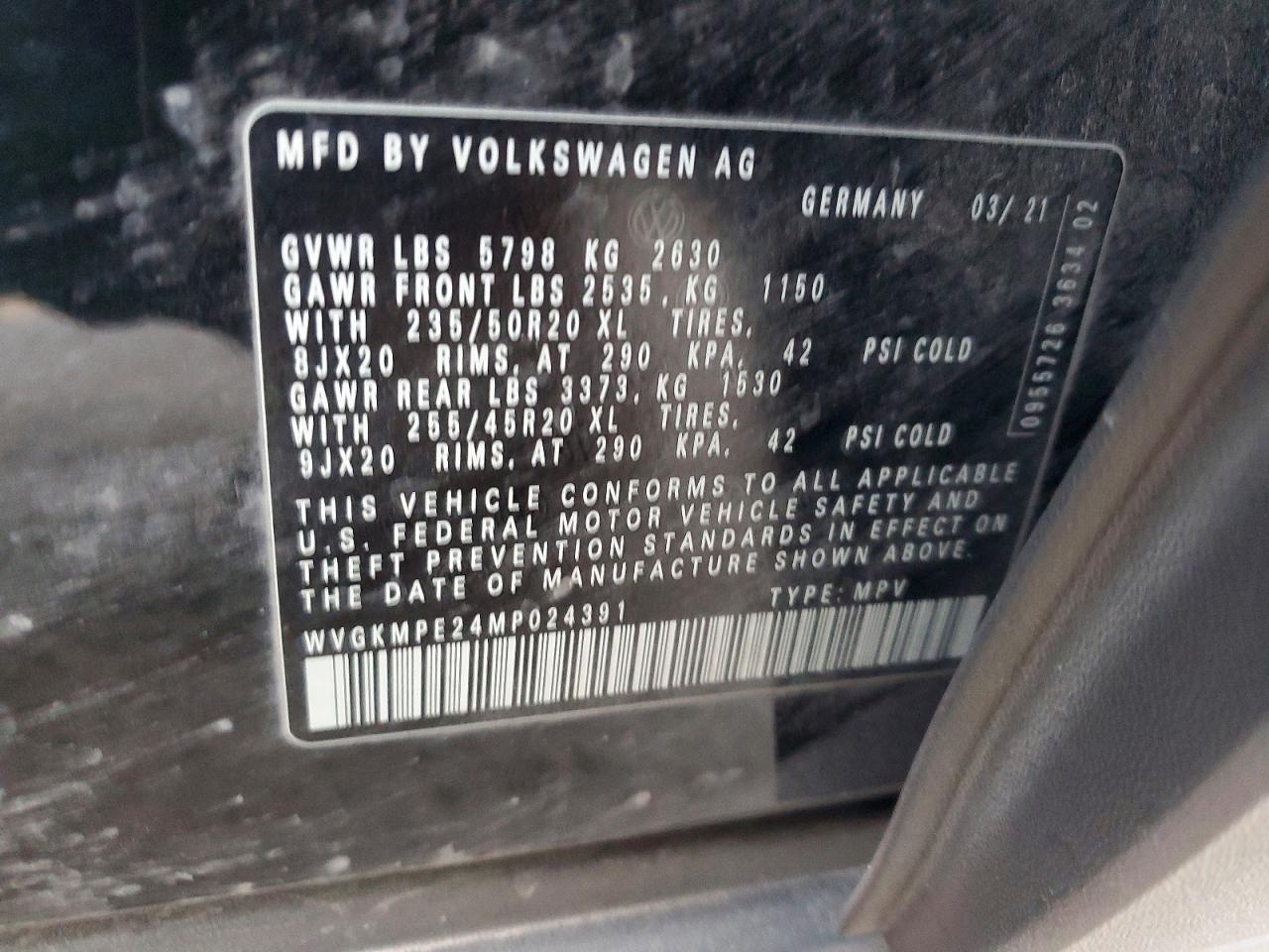 2021 VOLKSWAGEN ID.4 PRO S