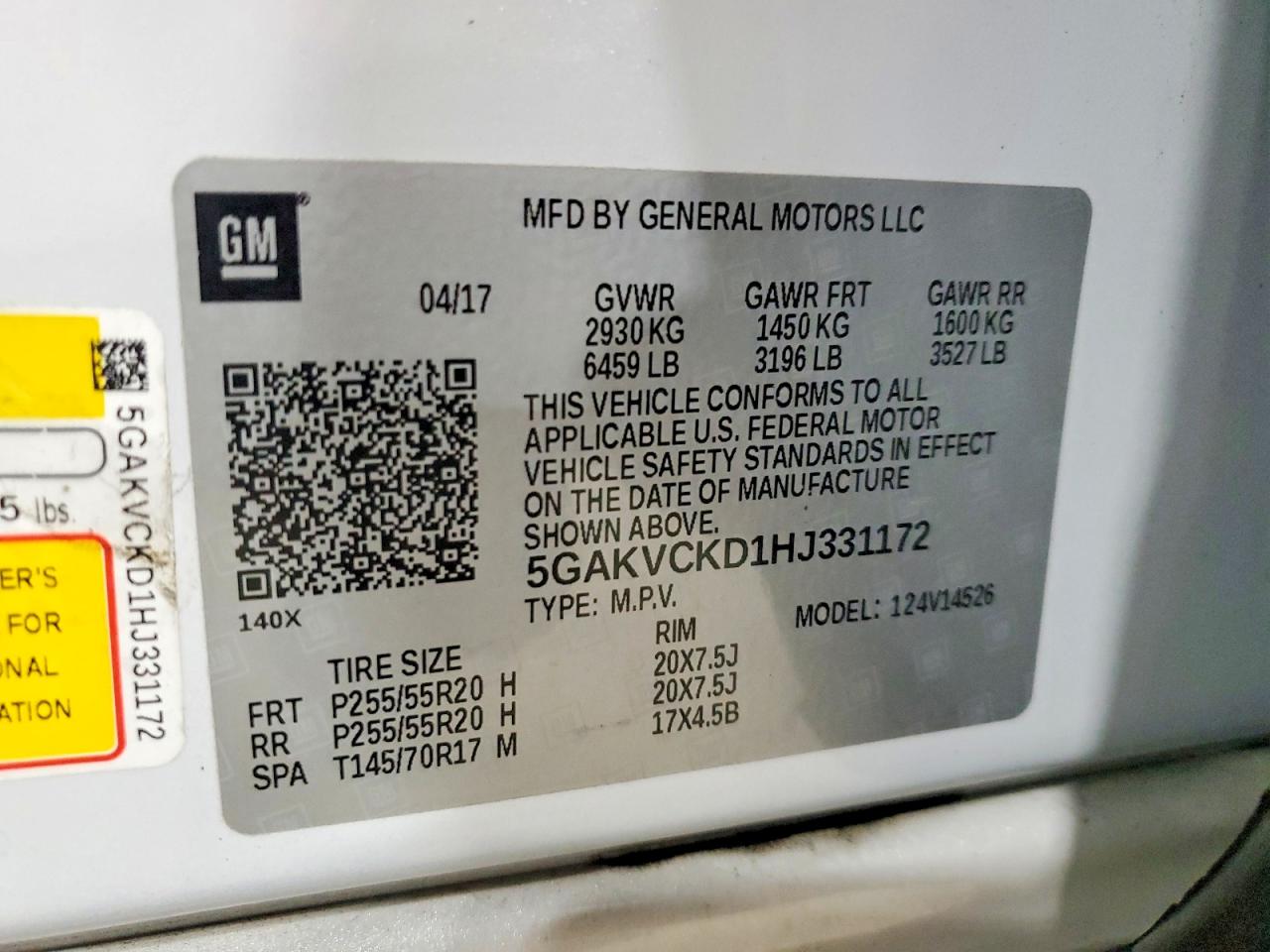 2017 BUICK ENCLAVE