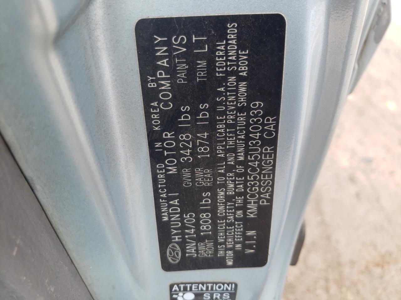 2005 HYUNDAI ACCENT
