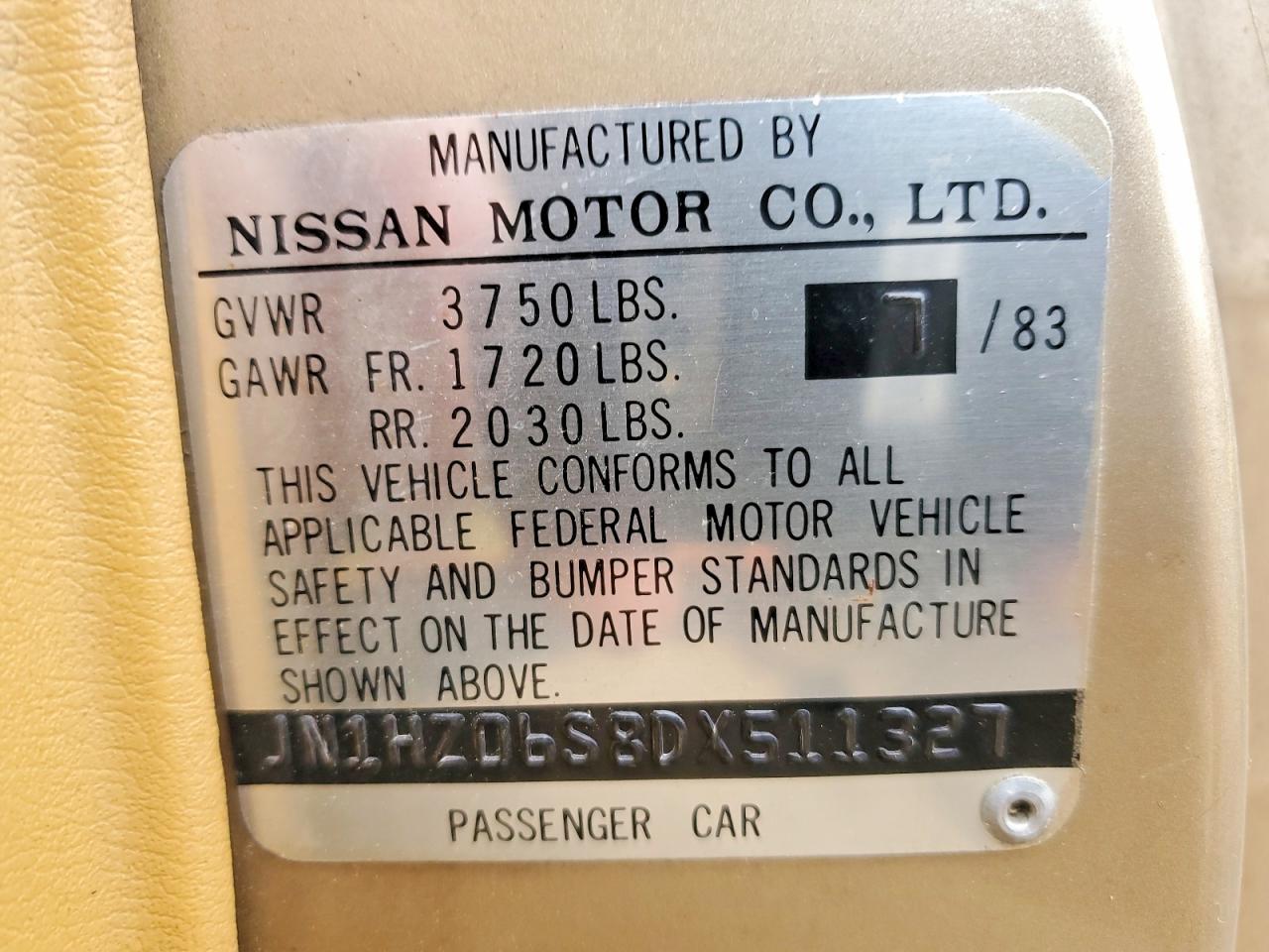 1983 DATSUN 280