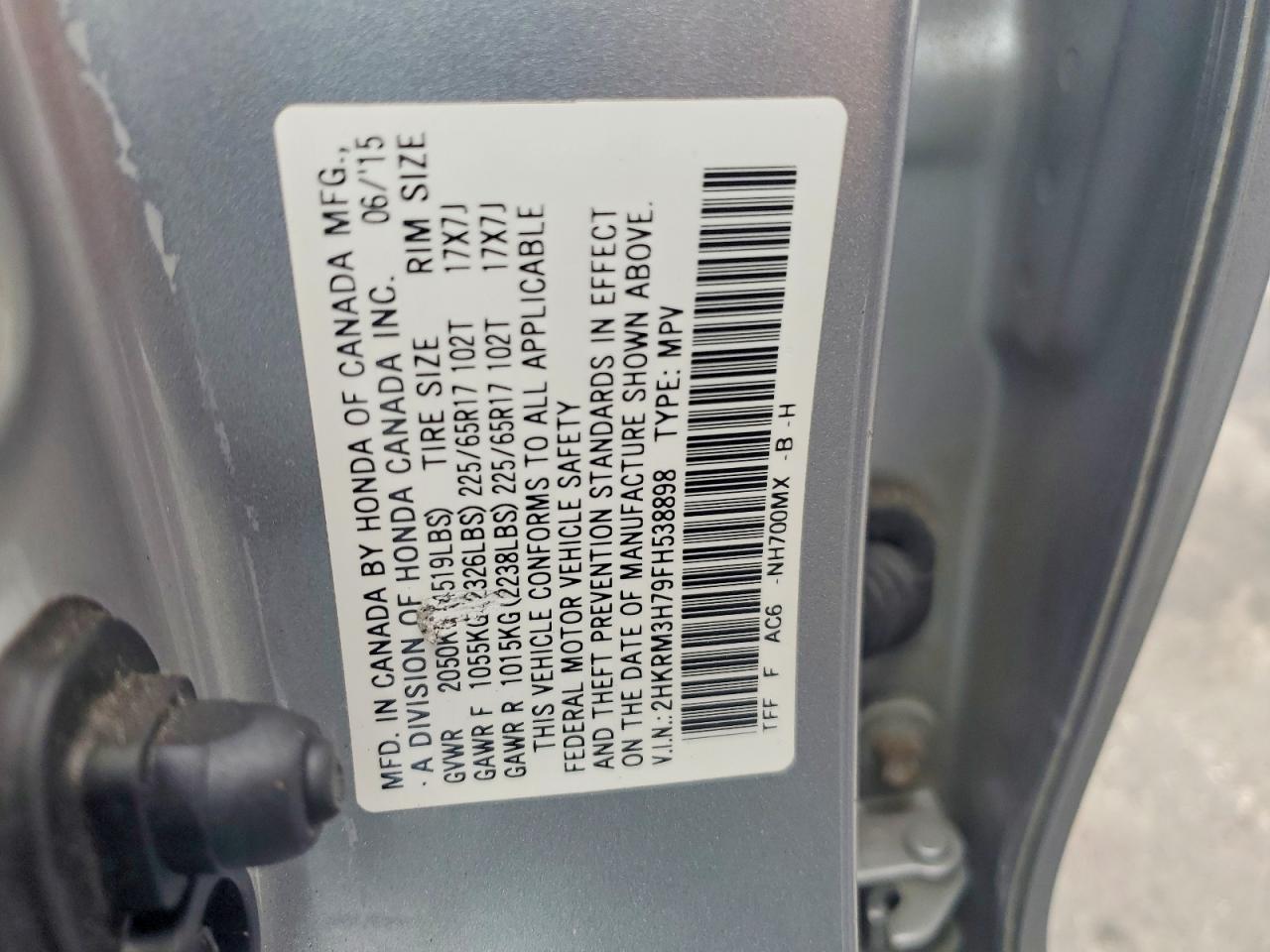 2015 HONDA CRV