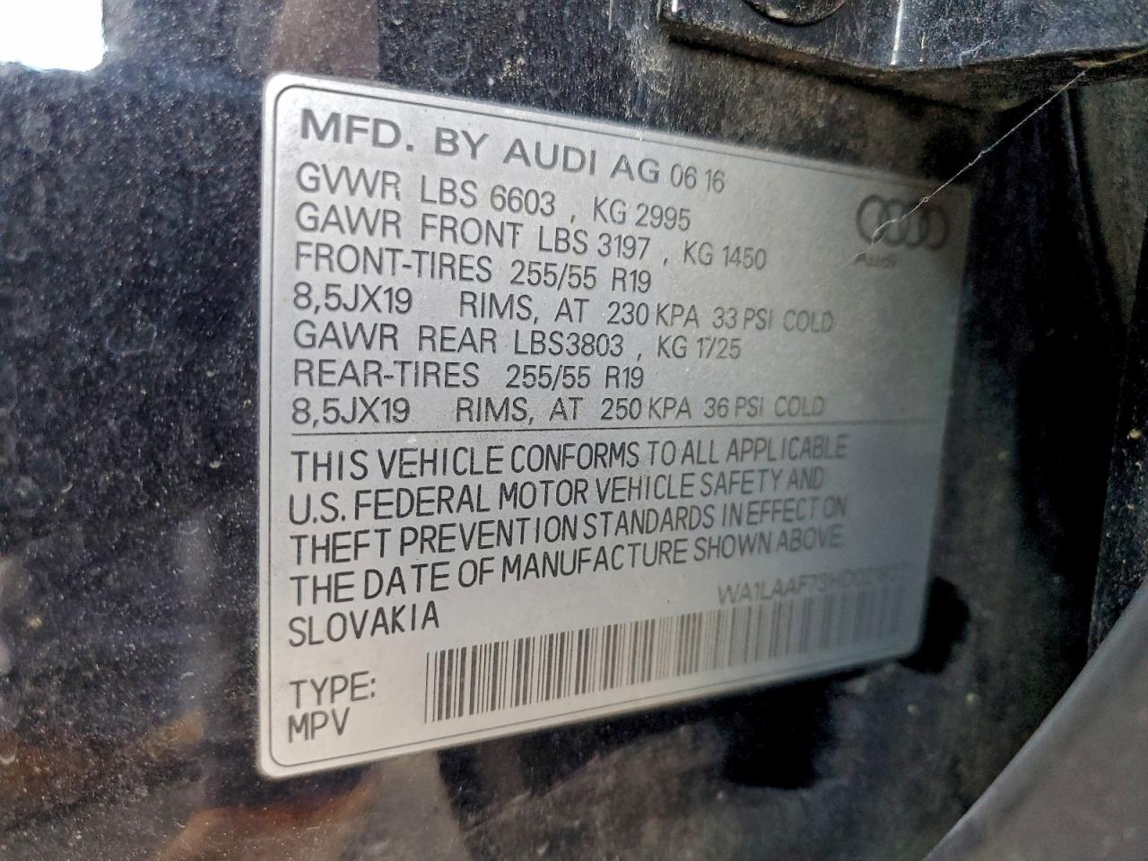 2017 AUDI Q7