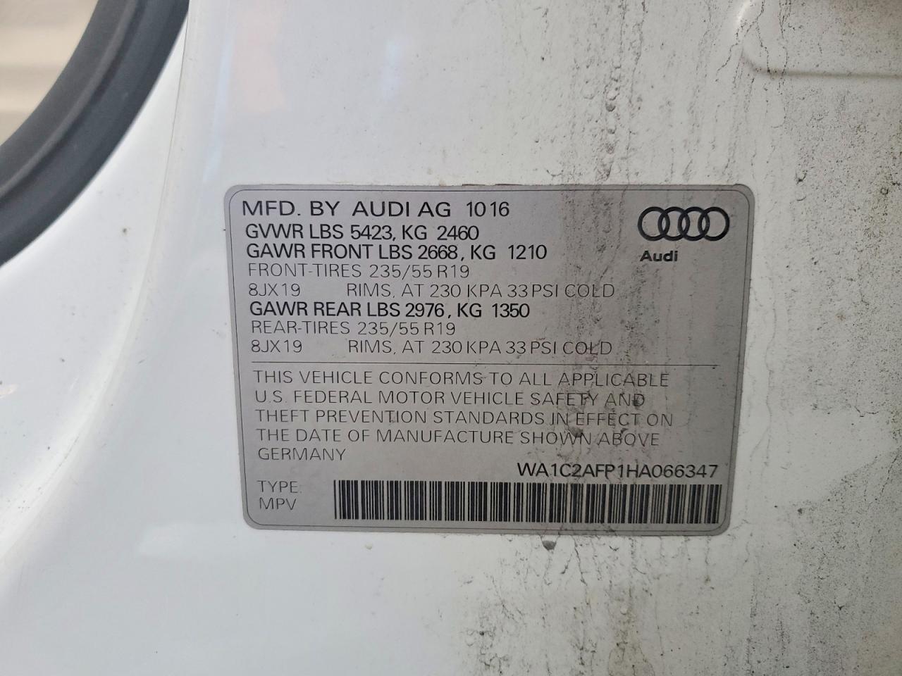 2017 AUDI Q5