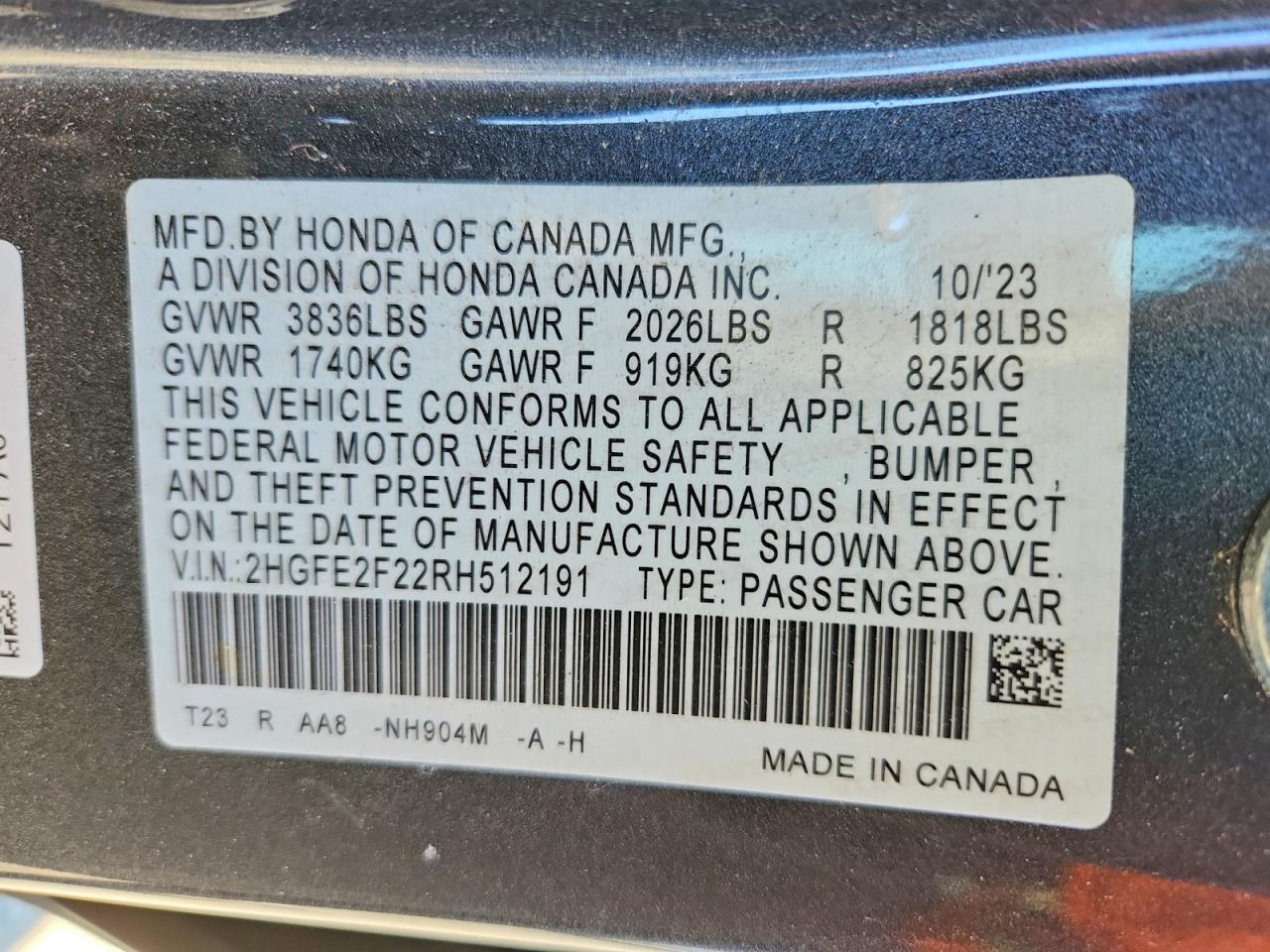 2024 HONDA CIVIC
