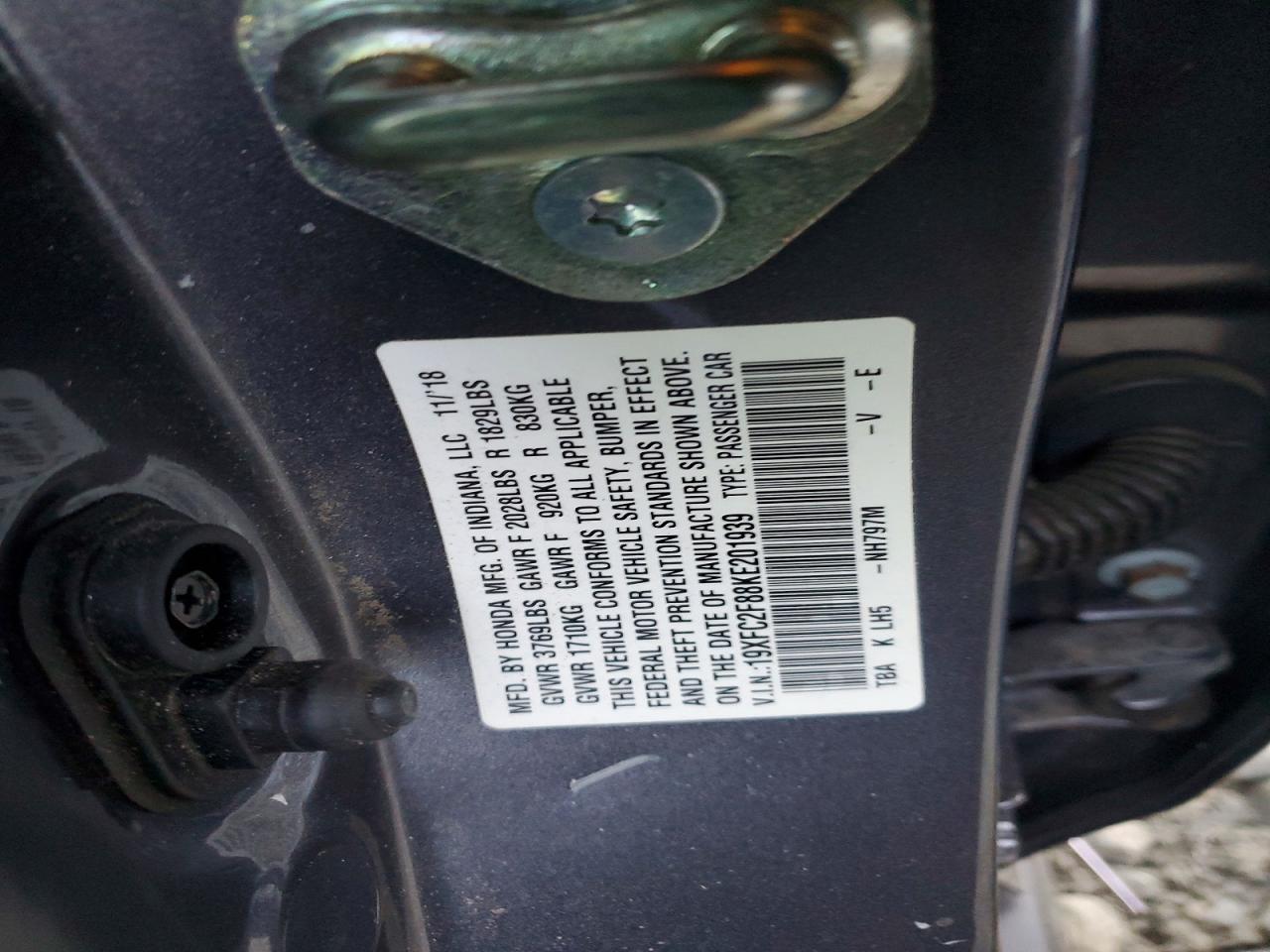 2019 HONDA CIVIC