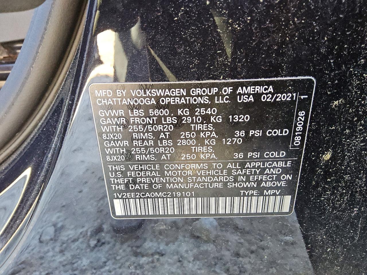 2021 VOLKSWAGEN ATLAS