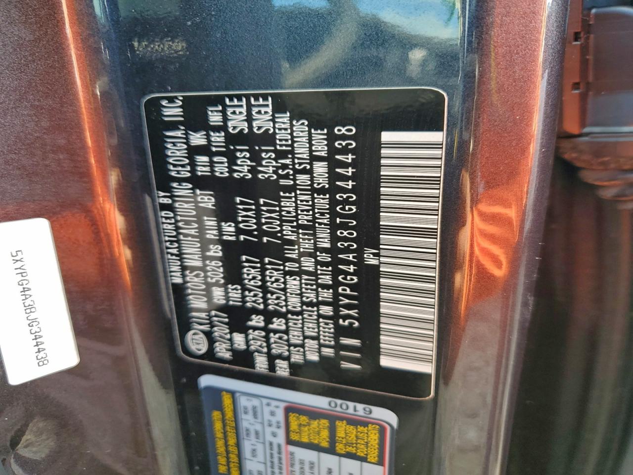 2018 KIA SORENTO
