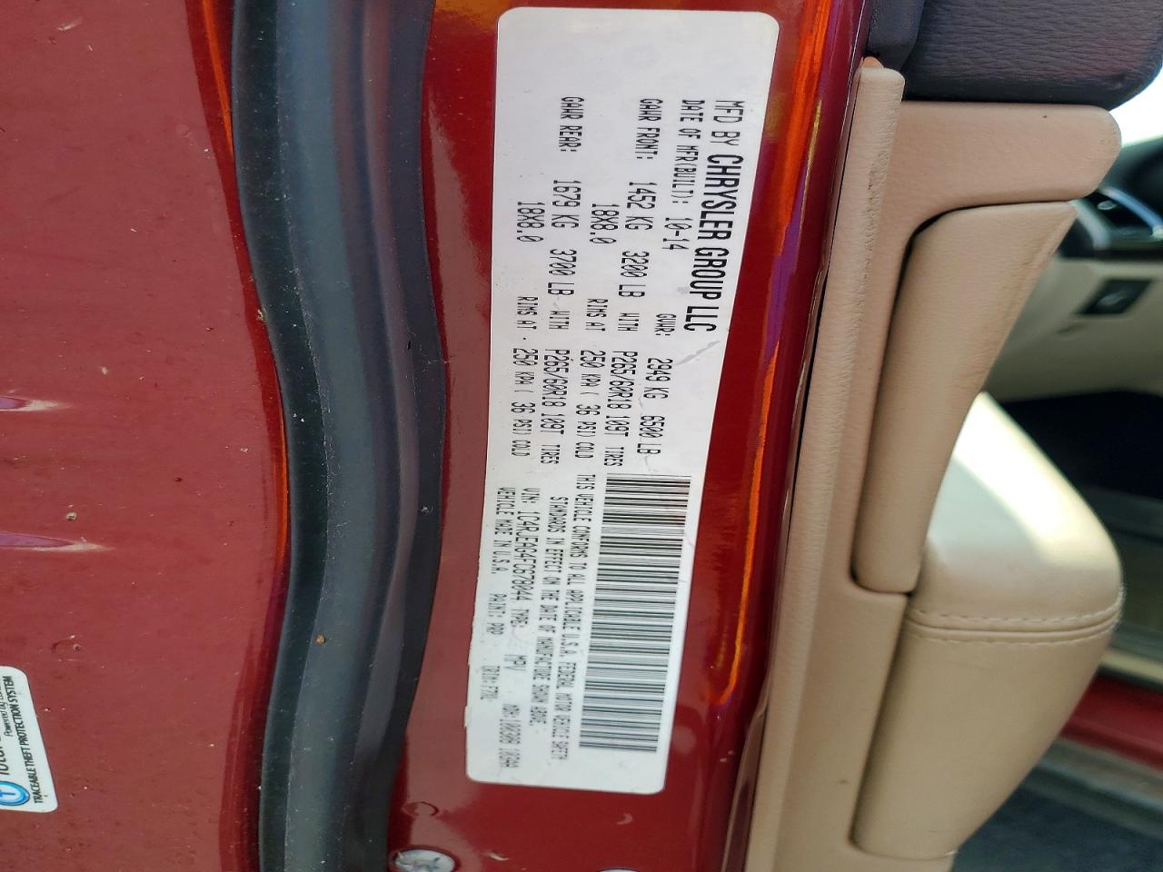 2015 JEEP GRAND CHER