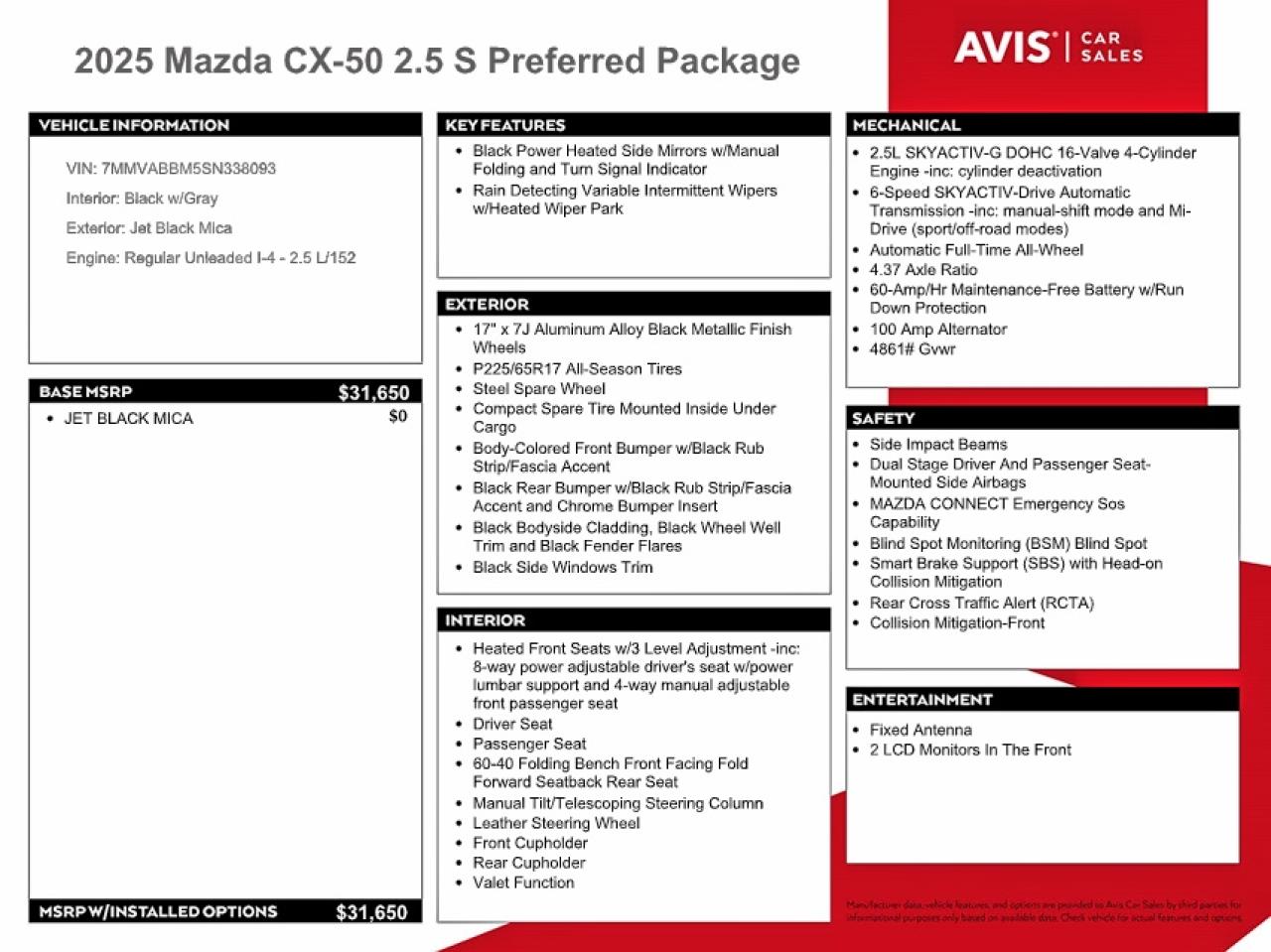 2025 MAZDA CX-50