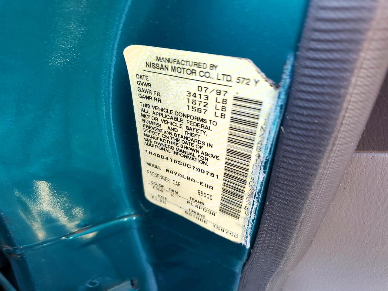 1997 NISSAN SENTRA