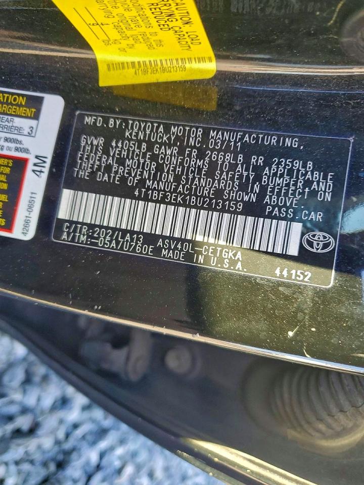 2011 TOYOTA CAMRY