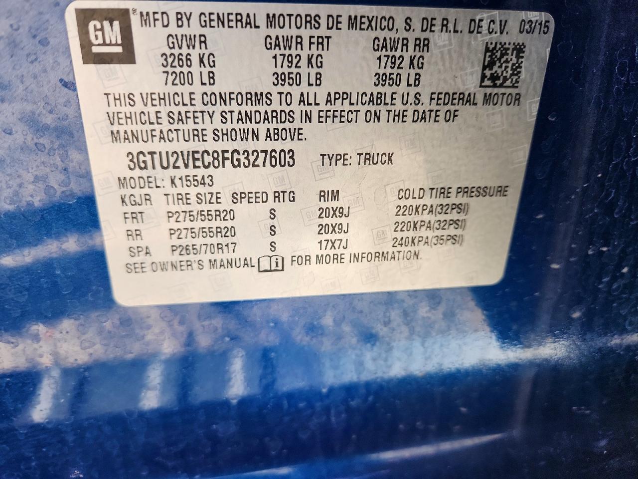 2015 GMC SIERRA