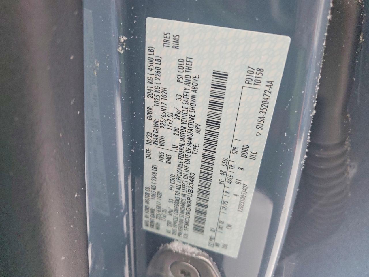 2023 FORD ESCAPE ACT