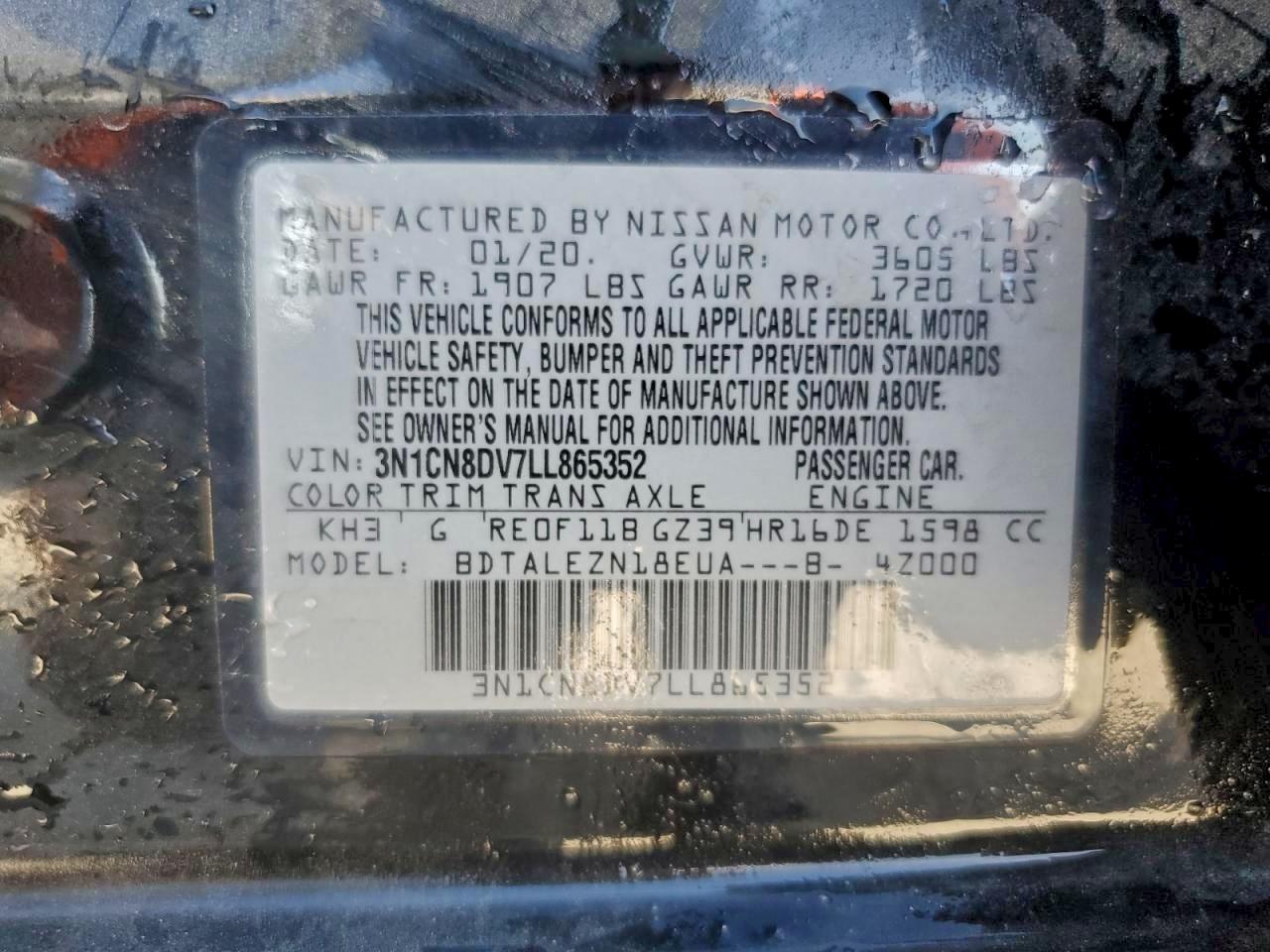 2020 NISSAN VERSA