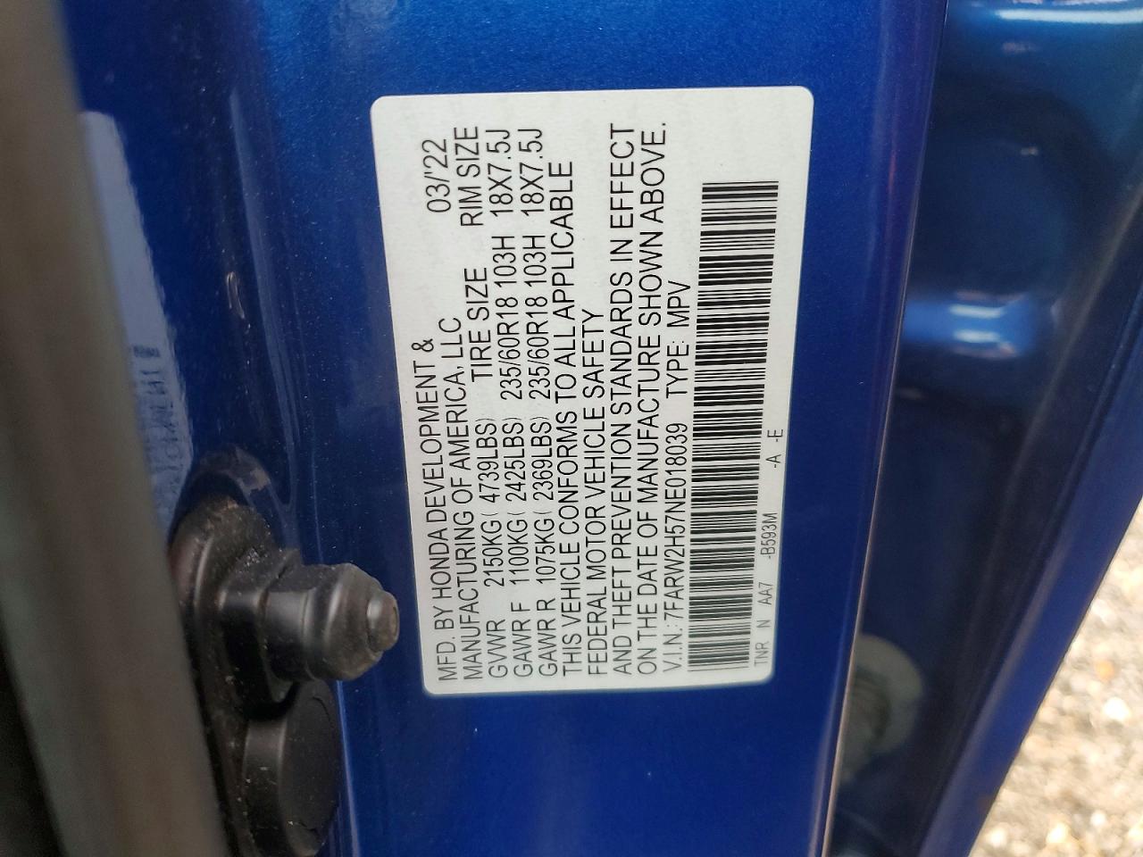 2022 HONDA CRV