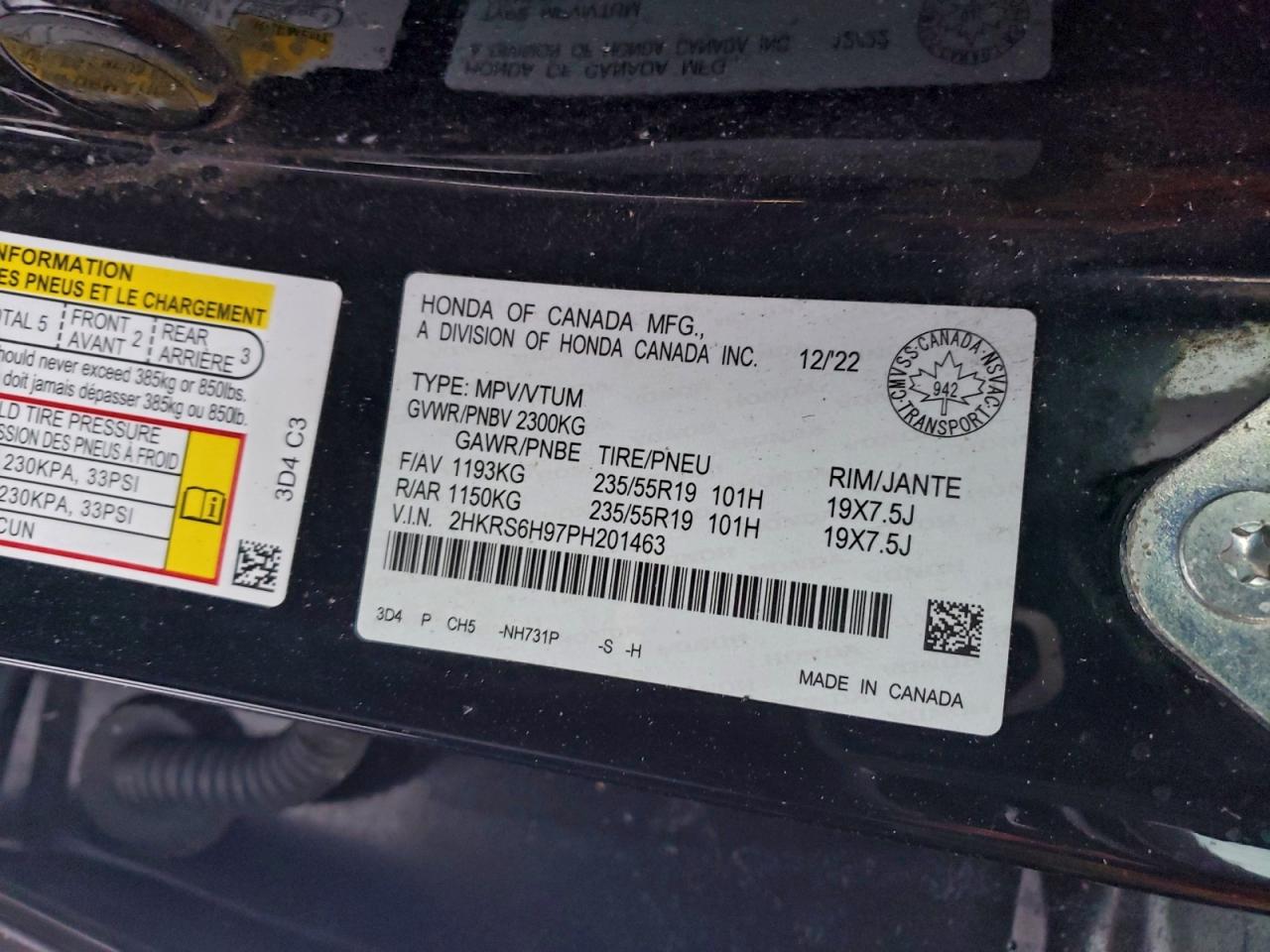 2023 HONDA CRV