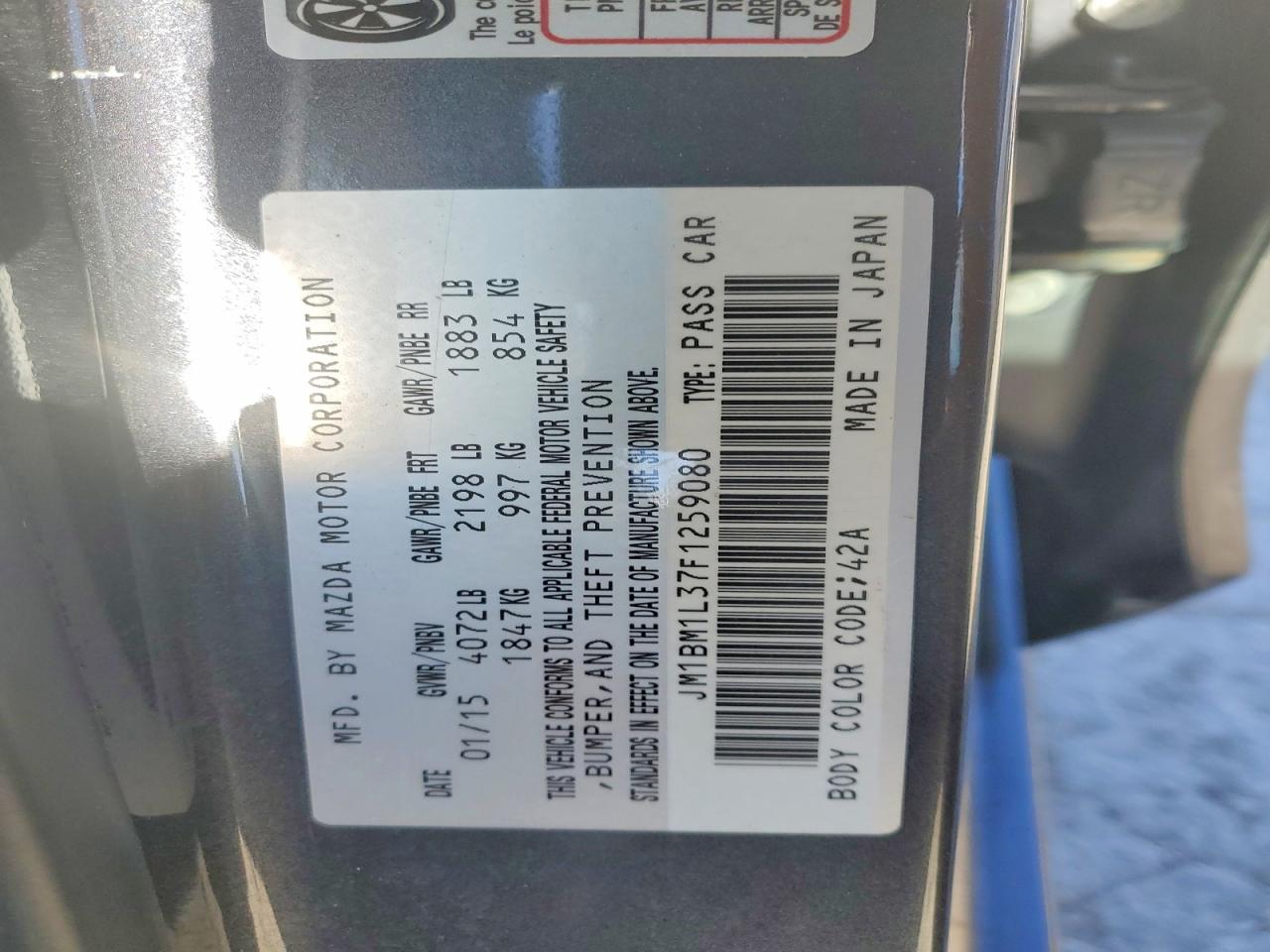 2015 MAZDA 3