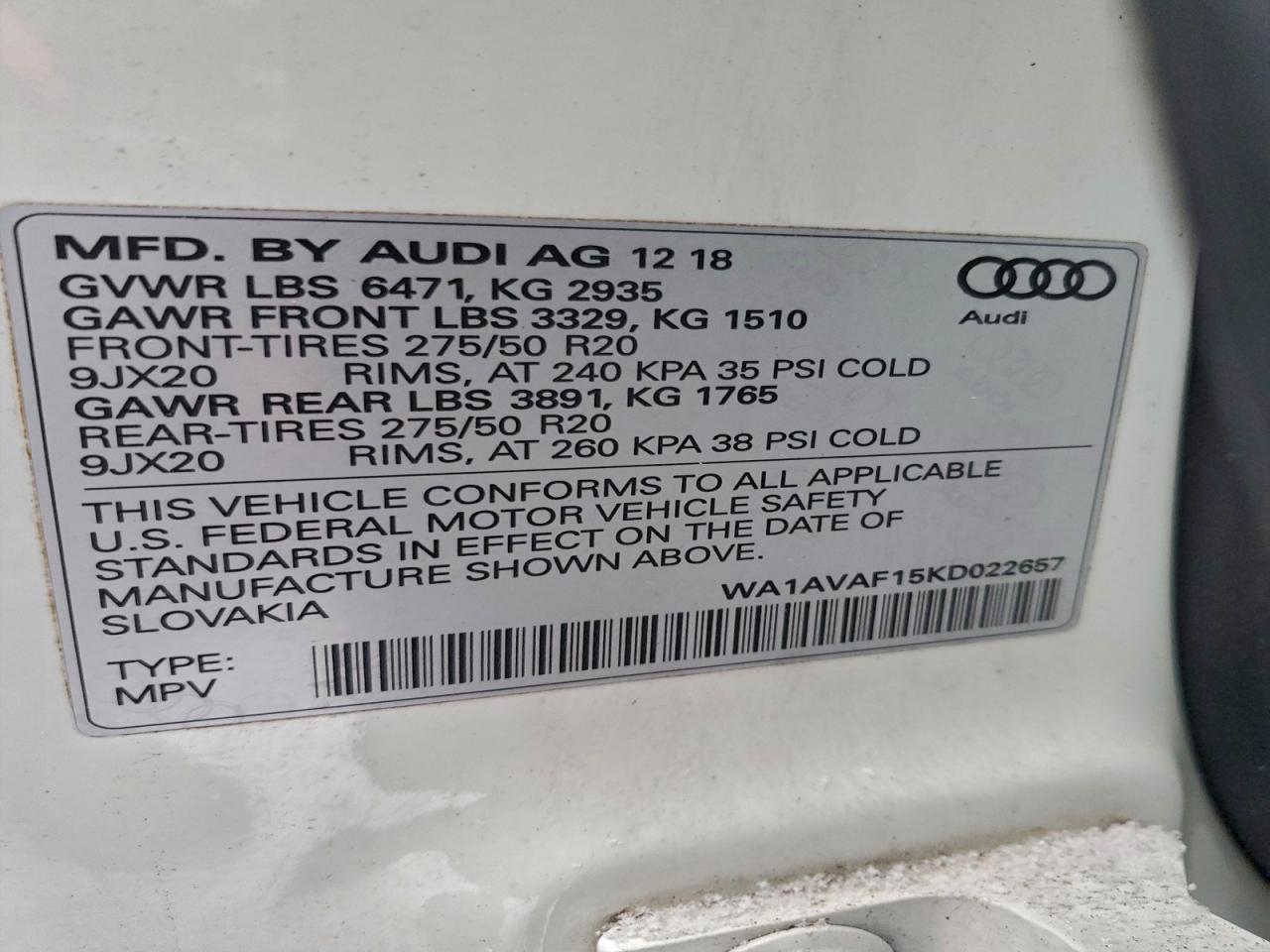 2019 AUDI Q8