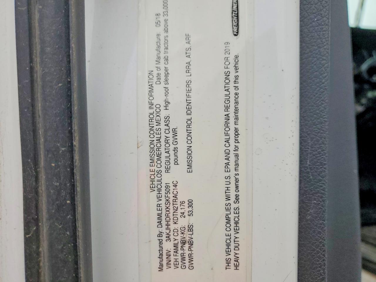 2019 FREIGHTLINER ALL OTHER