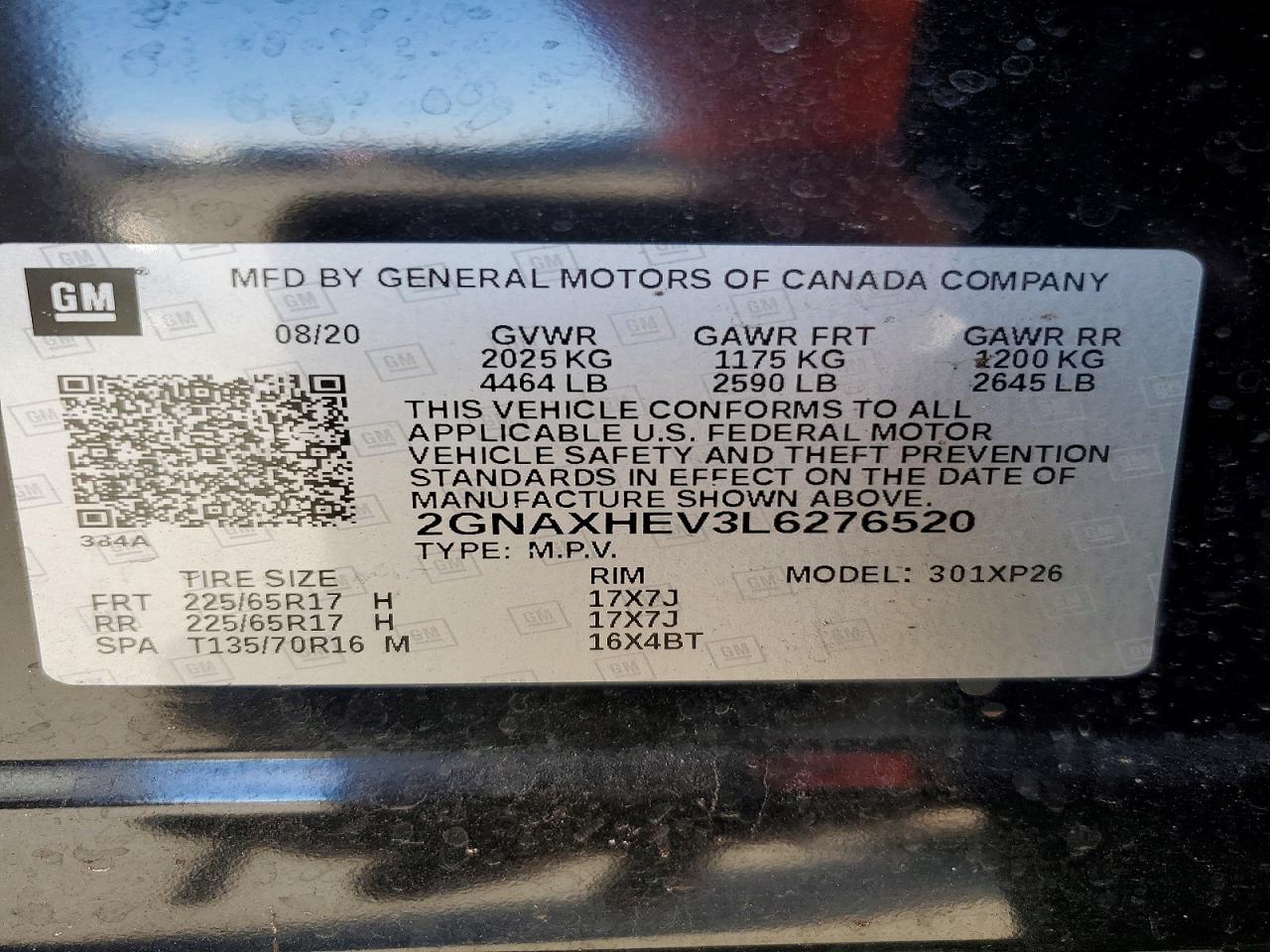 2020 CHEVROLET EQUINOX