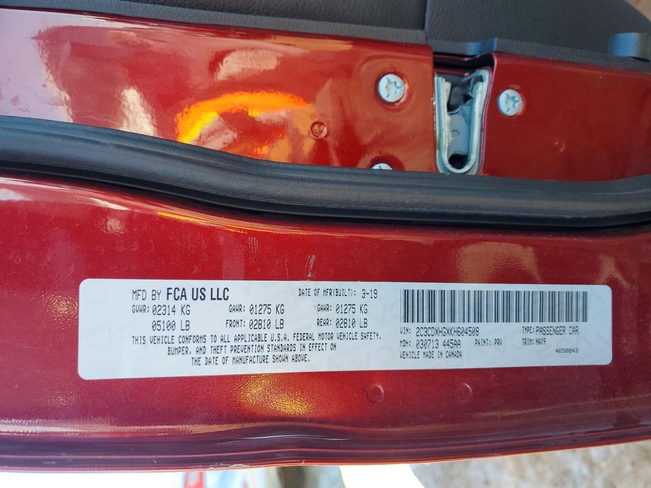 2019 DODGE CHARGER