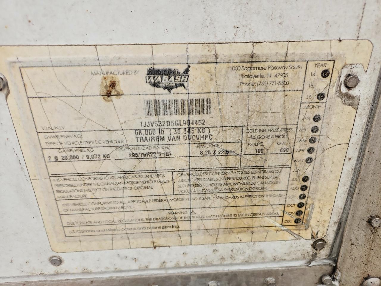 2020 WABASH 53 TRAILER