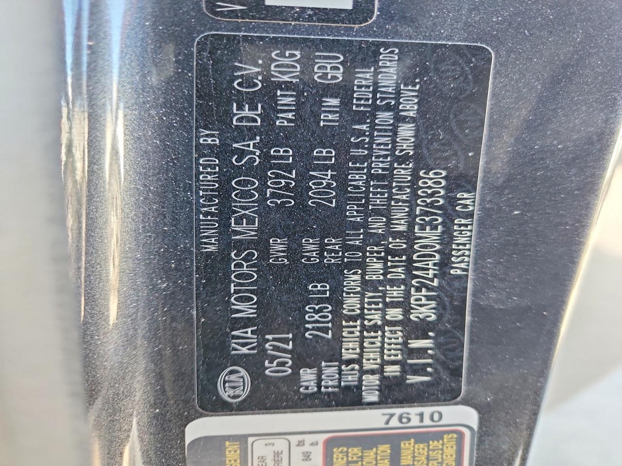 2021 KIA FORTE